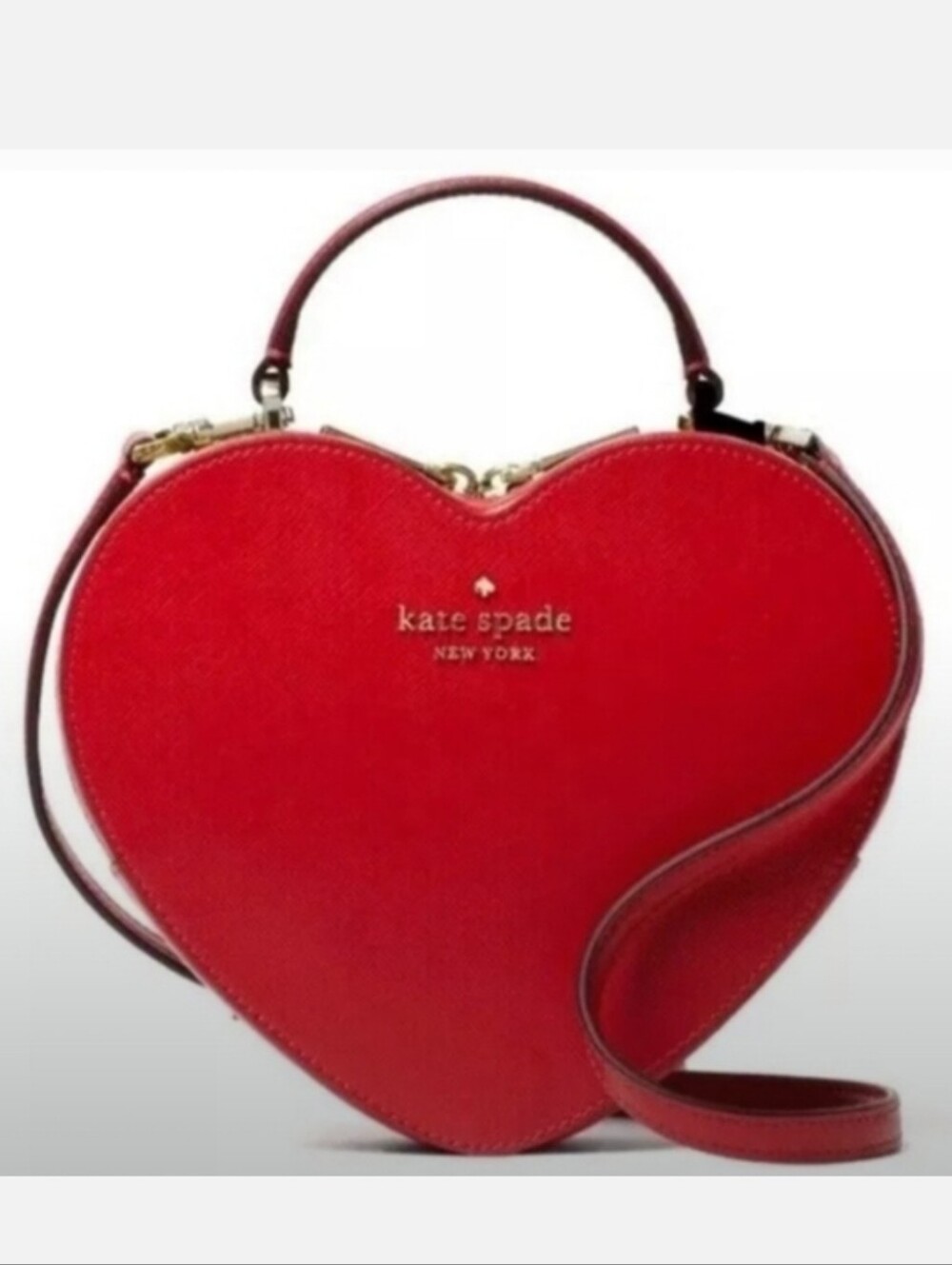 NWT Kate Spade- Love Shack Heart ❤️ Crossbody Handbag  (Candied Cherry ❤️ Red )